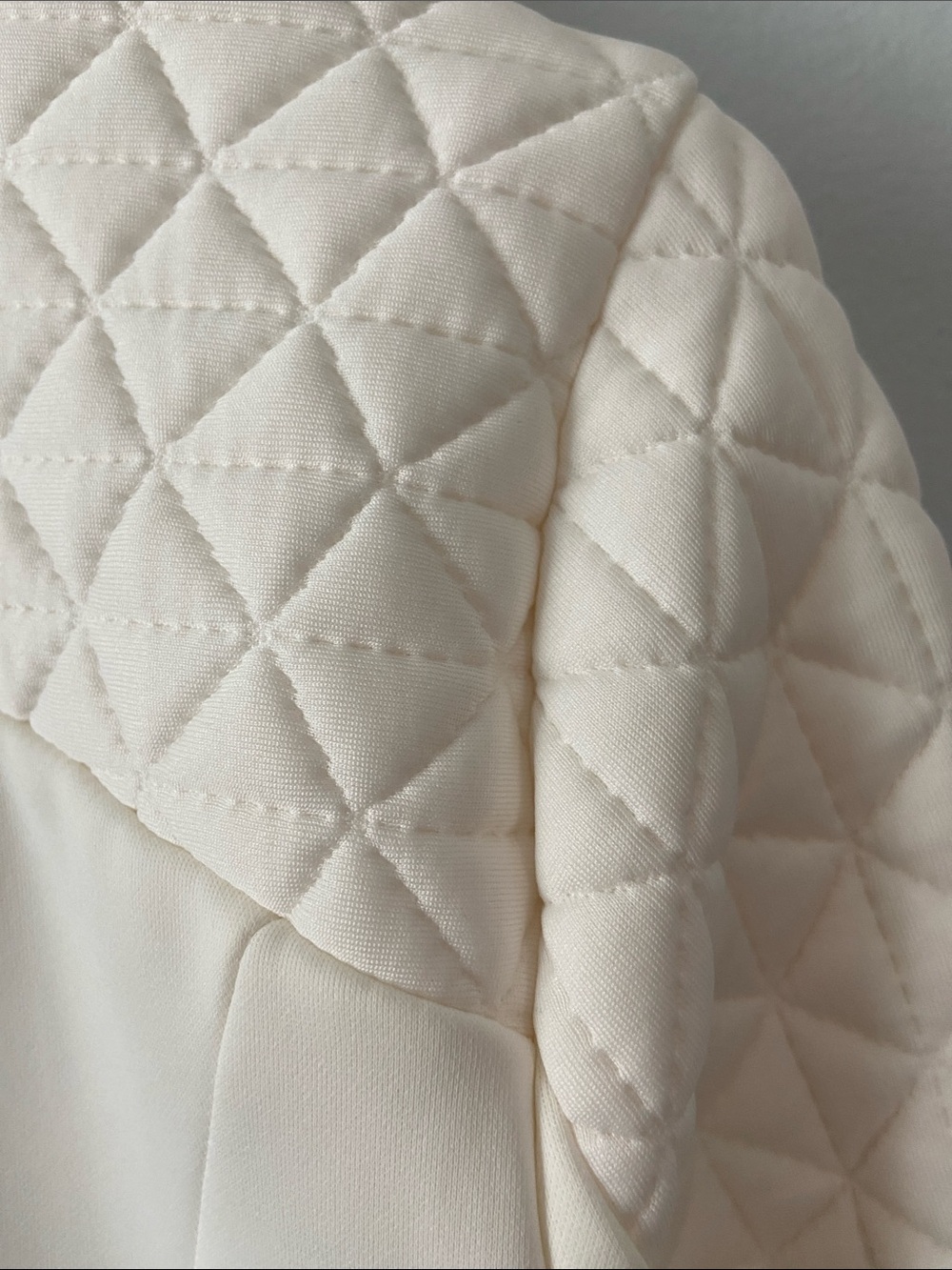 Avia Women’s Quilted Zip-Front Jacket - Cream size L 12-14 - Picture 7 of 7